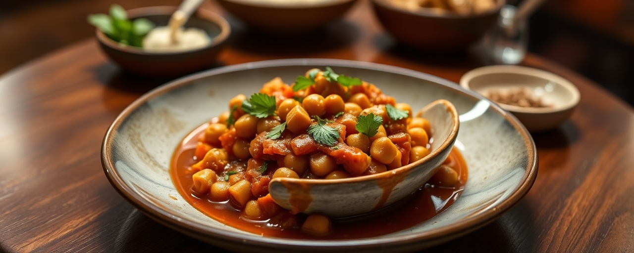 Slow-Cooked Thai Gochujang Chickpea Peanut Stew