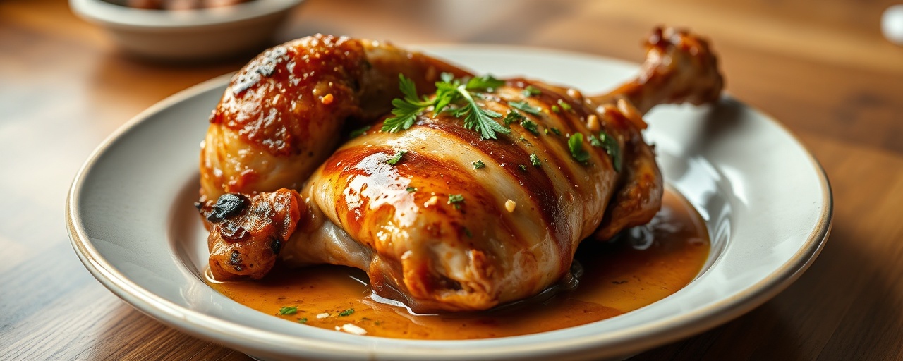Smoked Arak-Brined Chicken with Miso-Tahini Glaze