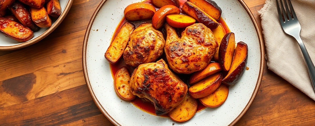 Smoked Cajun Chicken and Caramelized Plantains