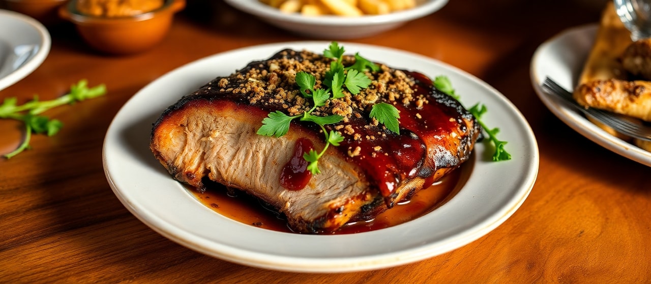 Smoked Cajun Pork Shoulder with Star Anise and Pecan Glaze