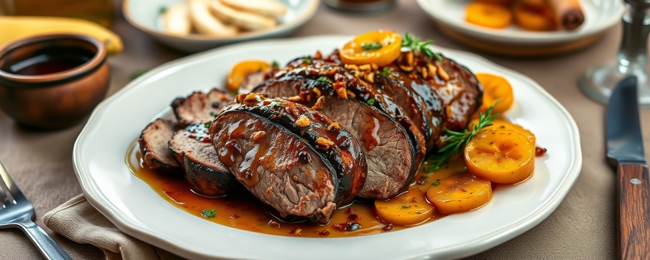 Smoked Cajun Pork Tenderloin with Sweet and Savory Plantain Glaze