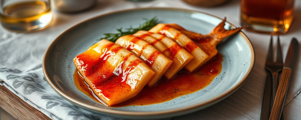 Smoked Japanese Yellowtail with Gochujang-Miso Glaze