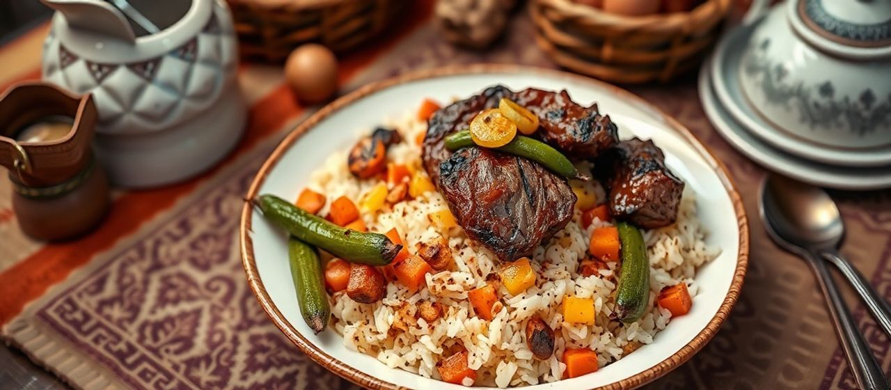 Smoked Plantain and Lamb Palov