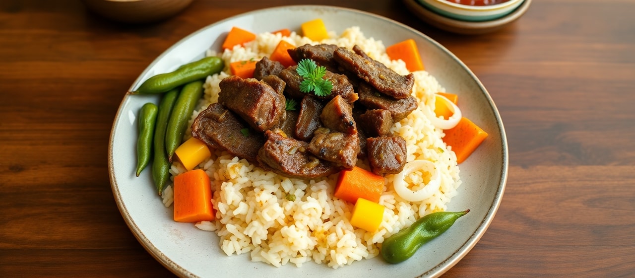 Smoked Plantain and Lamb Palov