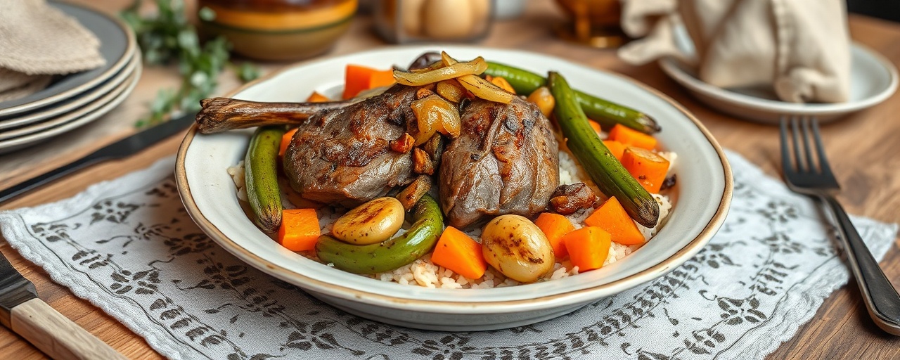 Smoked Plantain and Lamb Palov