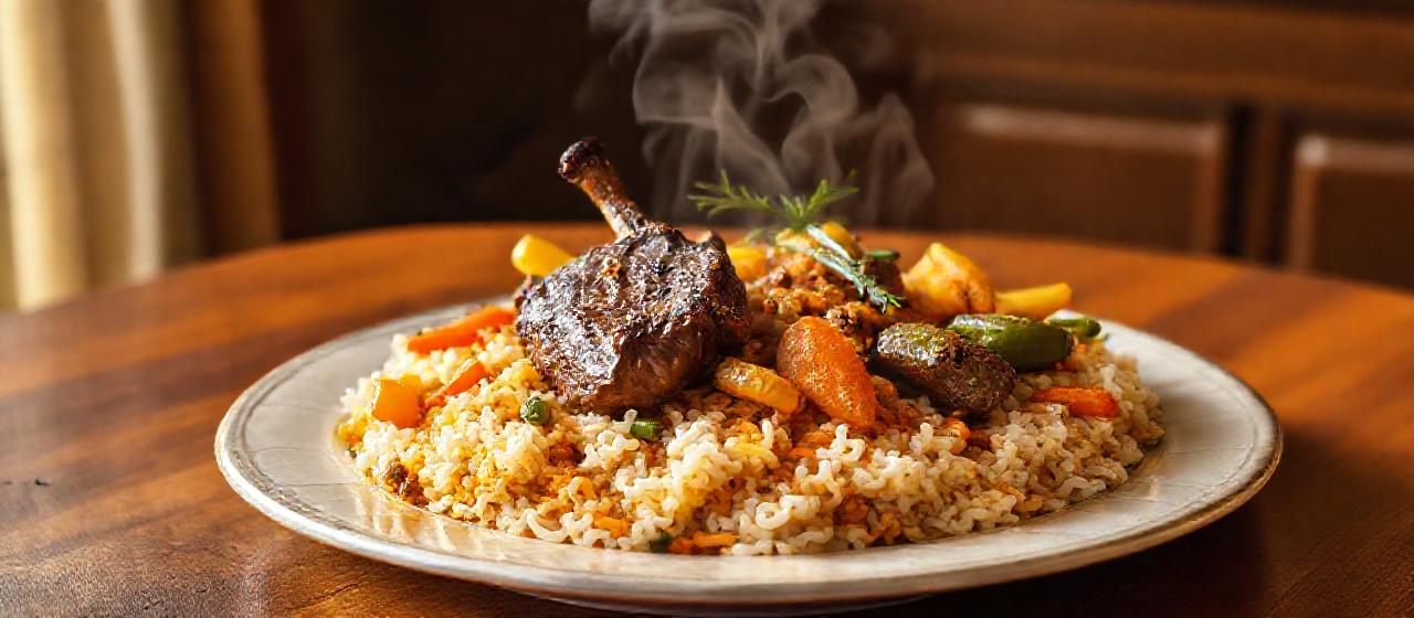 Smoked Plantain and Lamb Palov