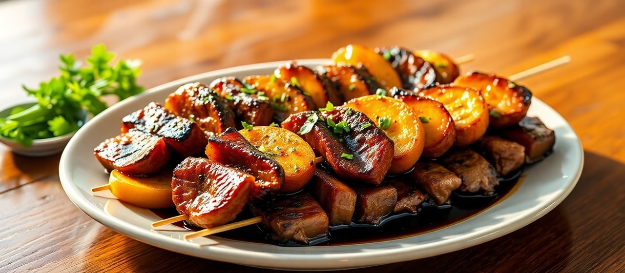 Smoked Plantain Bulgogi Skewers