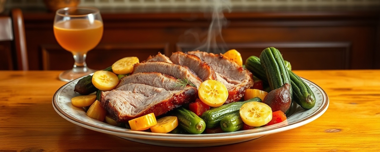 Smoked Pork and Plantain Okroshka