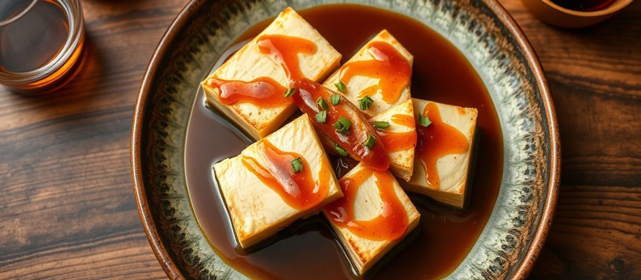 Smoked Tofu with Sweet Miso Glaze