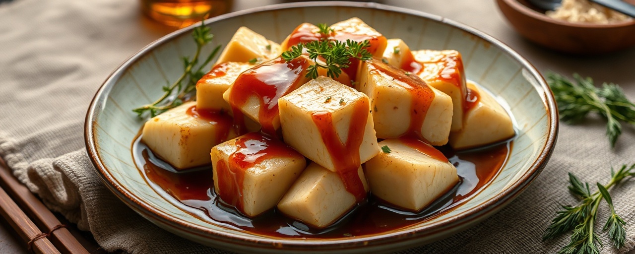 Smoked Tofu with Sweet Miso Glaze