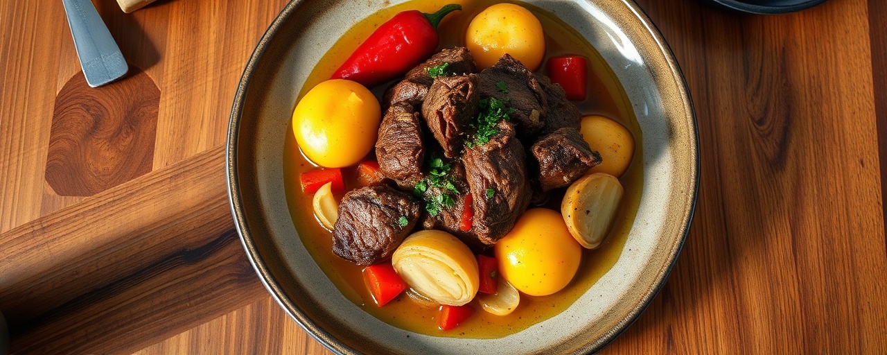 Smoky Harissa Beef and Potato Simmer