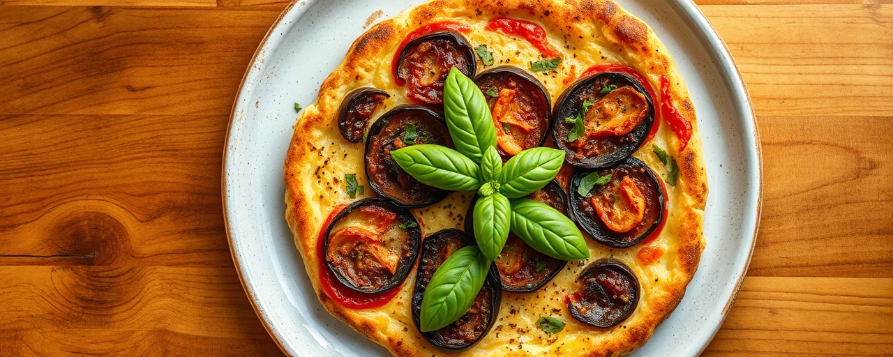 Sourdough Focaccia with Eggplant, Calabrian Chili, and Fresh Basil