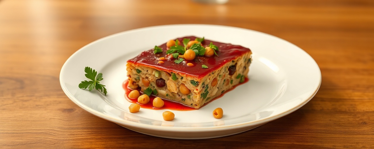 Sous-Vide Chickpea and Herb Terrine with Red Wine Reduction