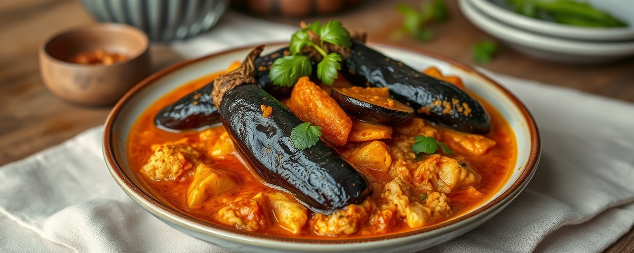 Sous-Vide Gochujang Coconut Aubergine Curry