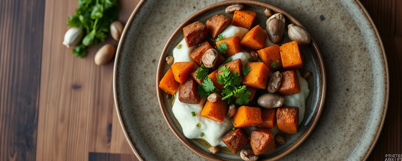 Sous-Vide Imeruli Sweet Potato Nigvziani