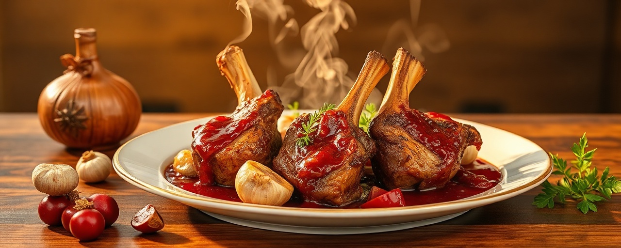 Sous-Vide Kuzu Kol with Tamarind-Pomegranate Glaze