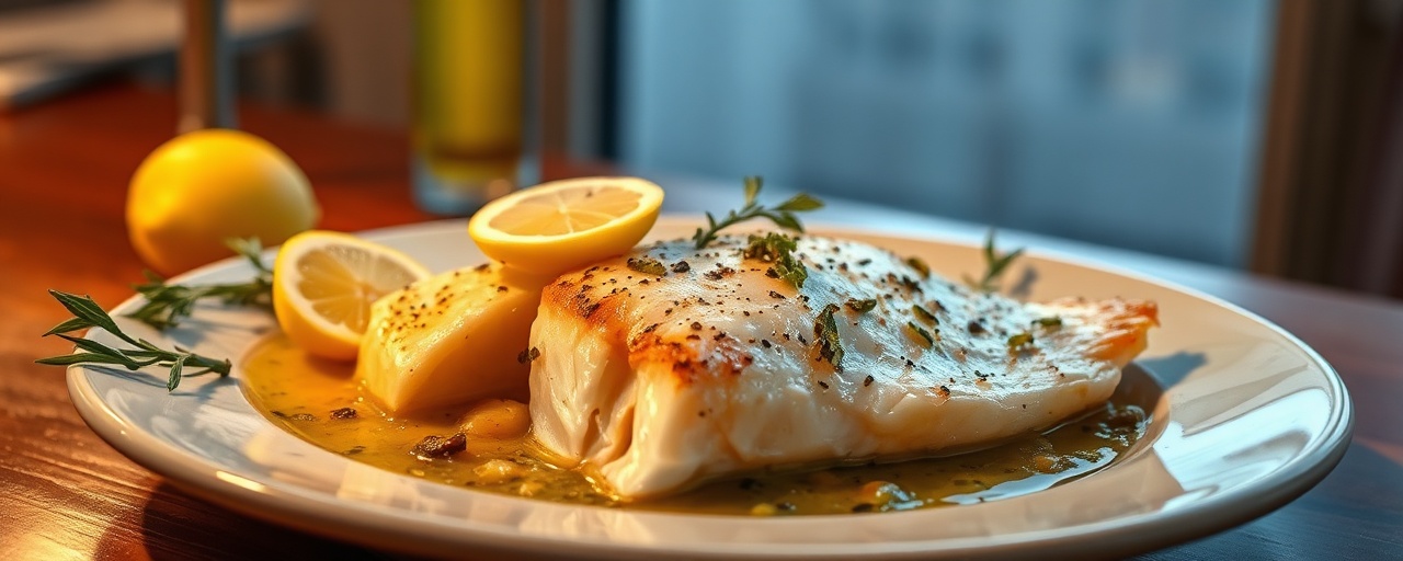 Sous-Vide Mediterranean Sea Bass with Galangal-Lemon Vinaigrette