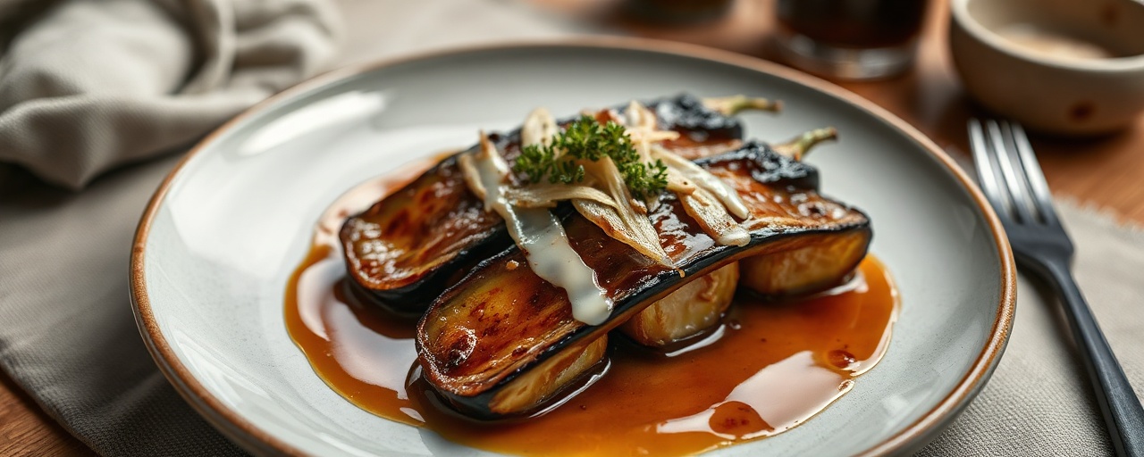 Sous-Vide Nasu Dengaku with Umami Glaze