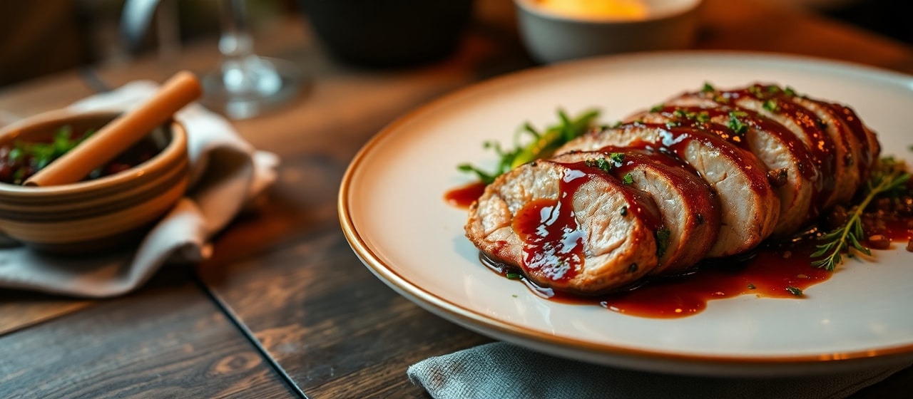 Sous-Vide Pork Tenderloin with Smoky Tamarind Glaze