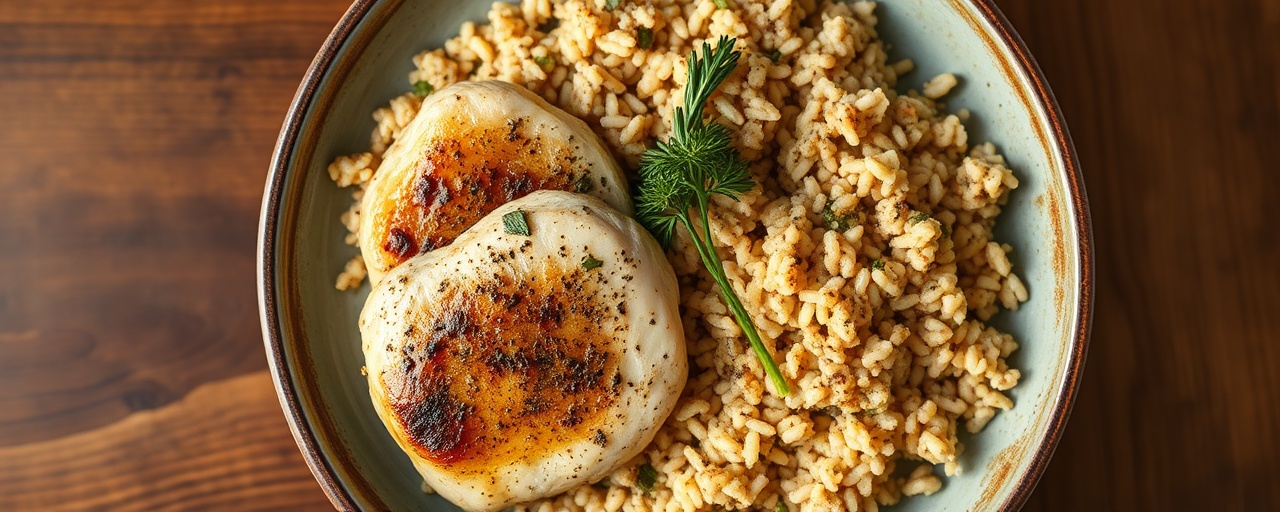 Sous-Vide Preserved Lemon & Za'atar Chicken with Herbed Freekah Pilaf
