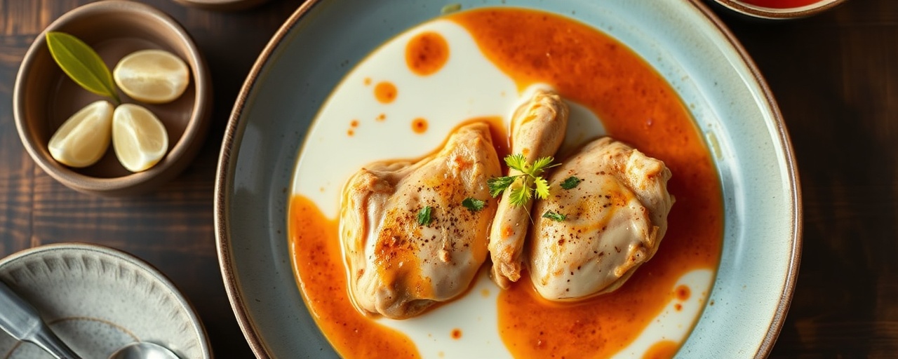 Sous-Vide Saffron Chicken and Lychee Curry