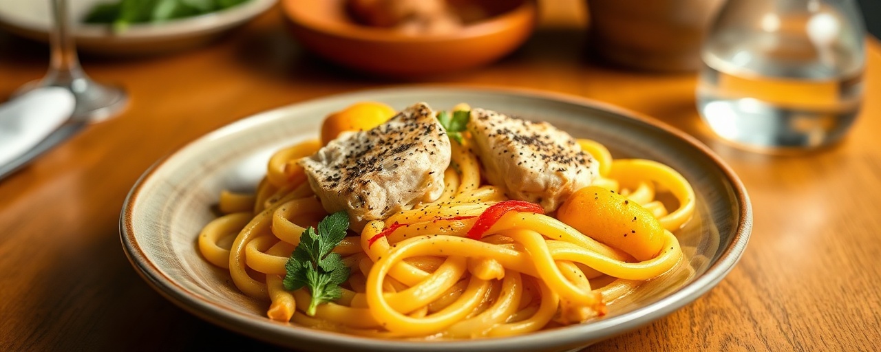 Sous Vide Saffron Chicken Penne