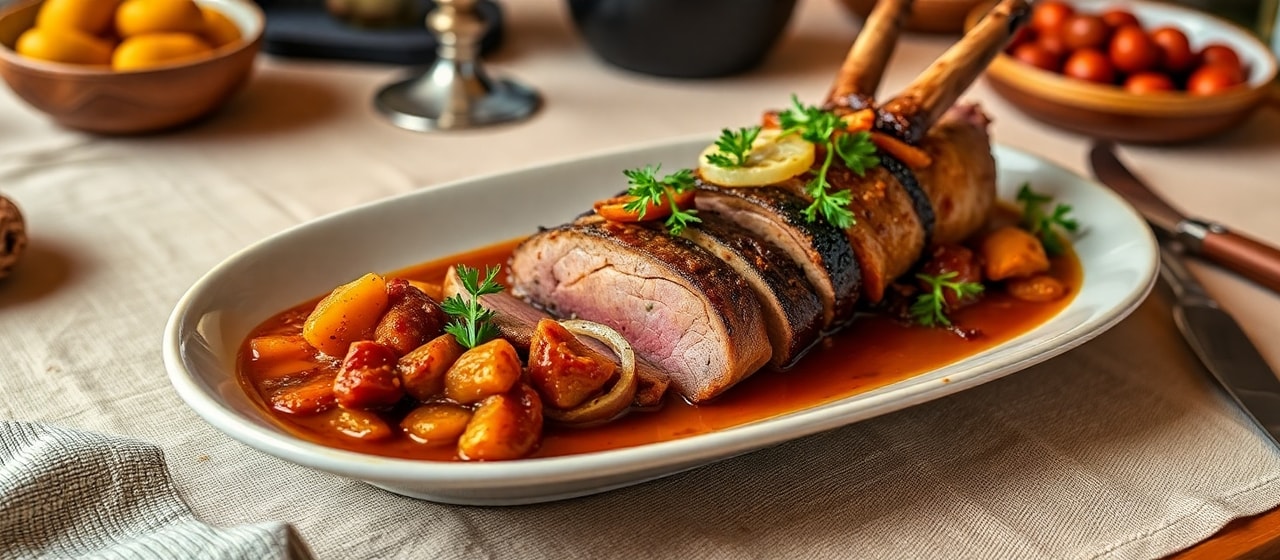 Sous-Vide Springbok Sosatie with Chipotle Apricot Glaze