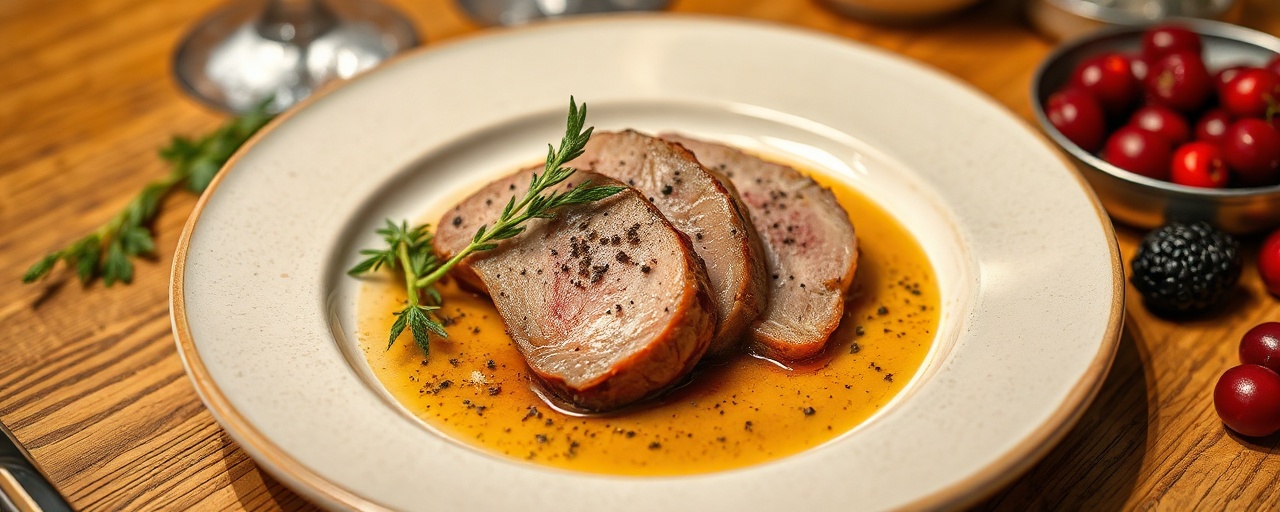 Sous-Vide Utka s Brusnikoy i Grechkoy