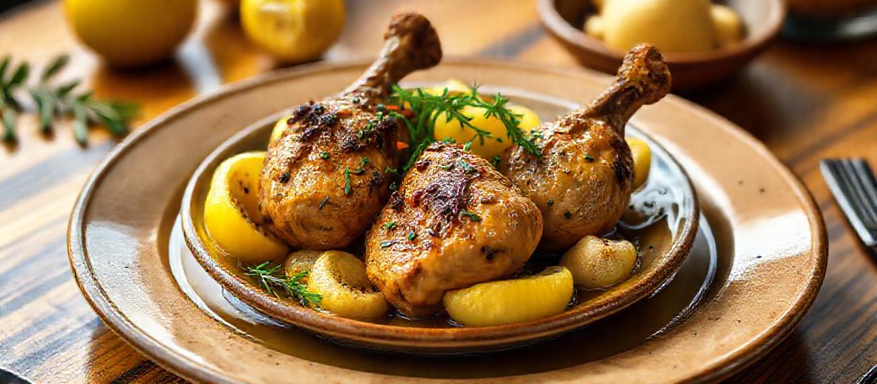 South African Preserved Lemon and Chicken Potjie