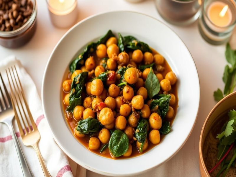 Spiced Chickpea and Spinach Curry