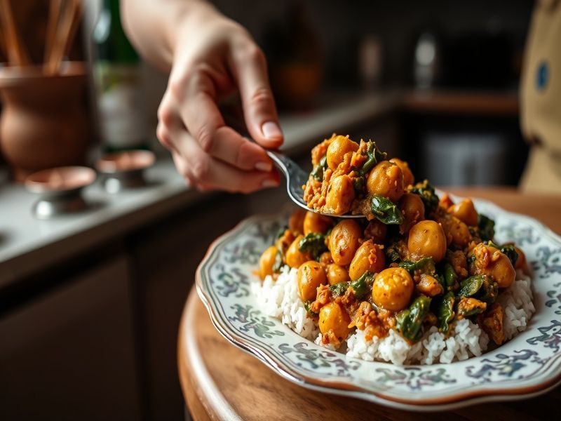 Spiced Chickpea and Spinach Curry