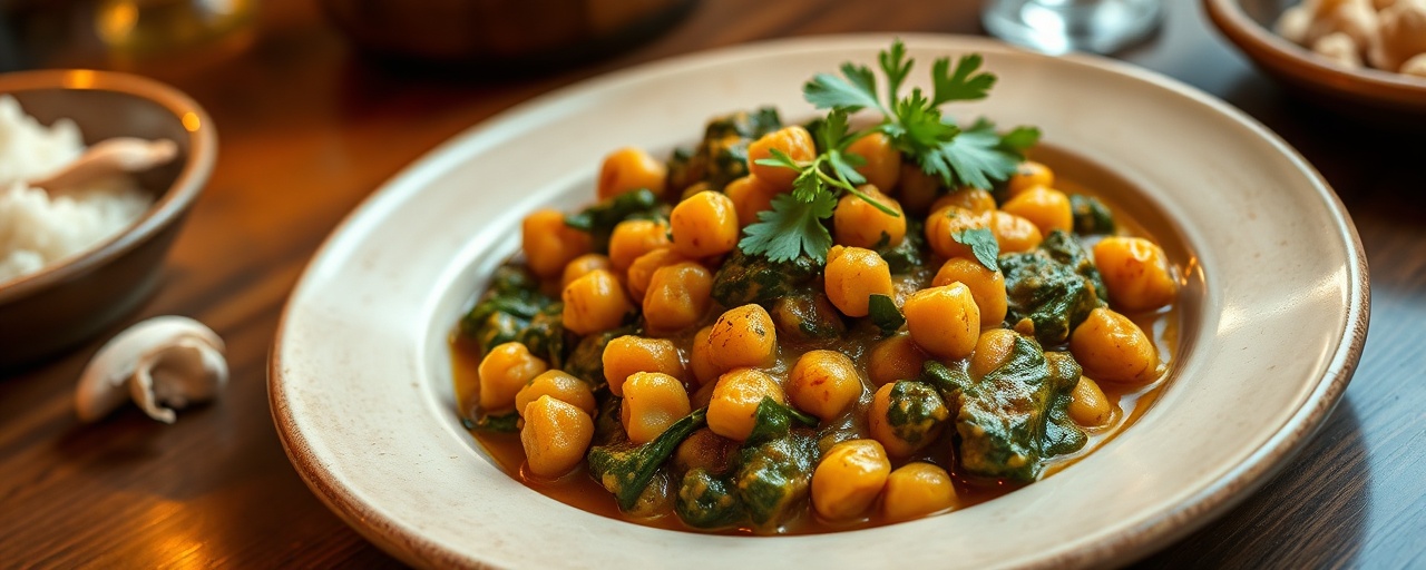 Spiced Chickpea and Spinach Curry