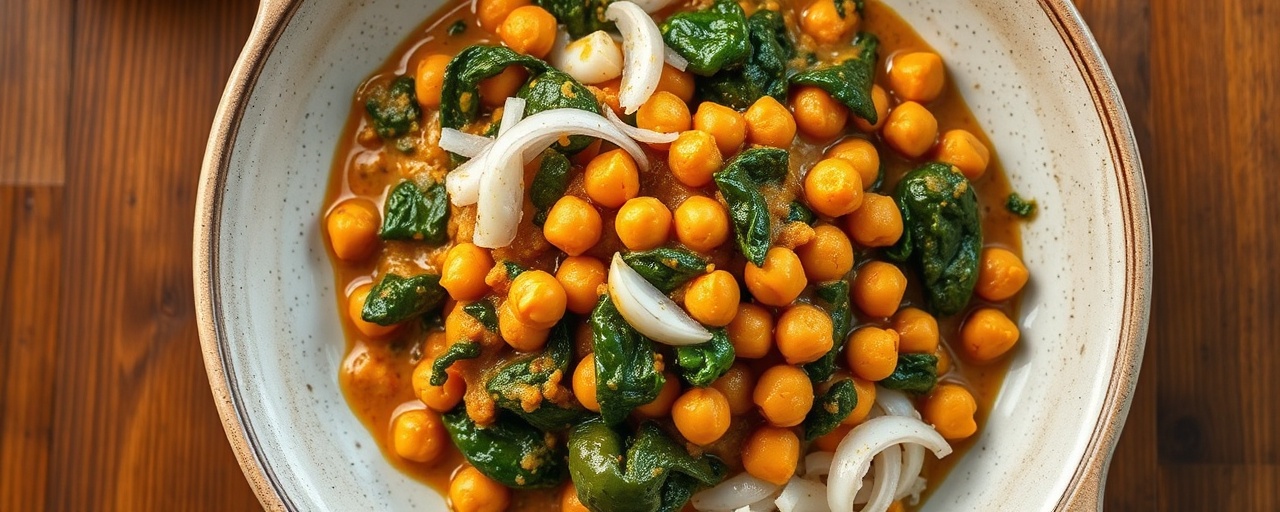 Spiced Chickpea and Spinach Curry