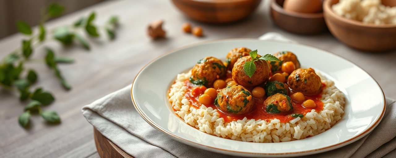 Spiced Chickpea and Spinach Kofta Curry