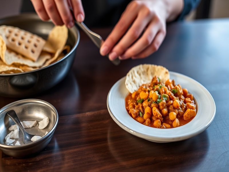 Spiced Ethiopian Chickpea and Sweet Potato Wat with Injera Crisps