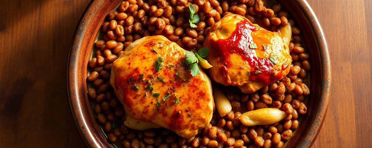 Spiced Harissa Chicken and Lentil Tagine