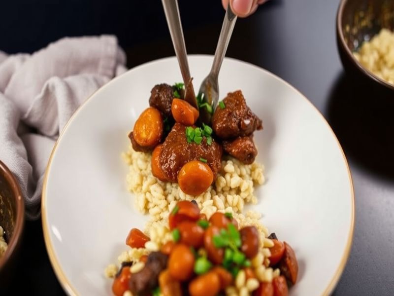 Spiced Lamb and Apricot Tagine with Almond Couscous