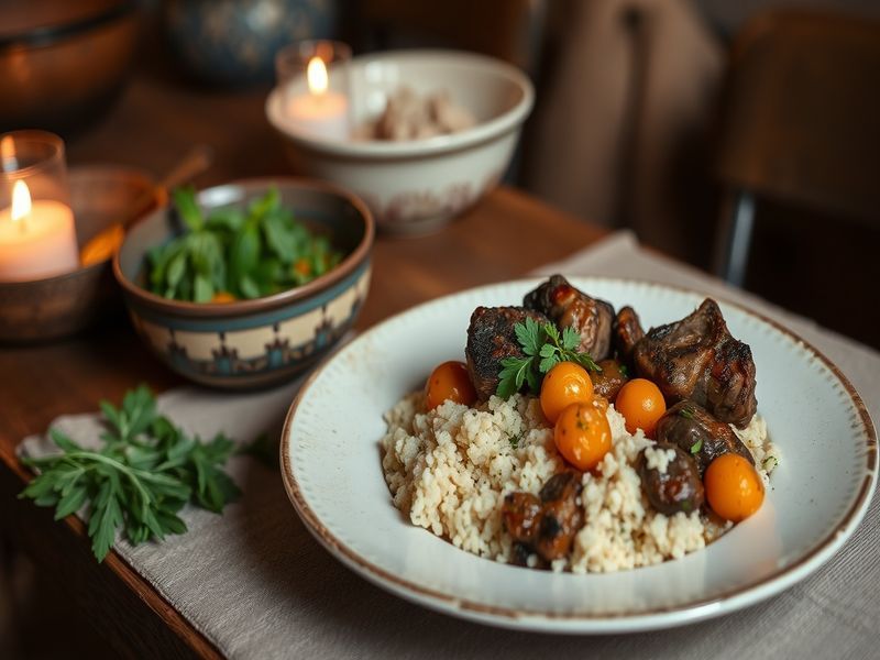 Spiced Lamb and Apricot Tagine with Herb Couscous