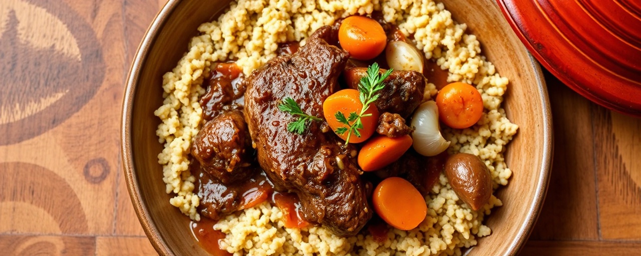 Spiced Lamb and Apricot Tagine with Herb Couscous