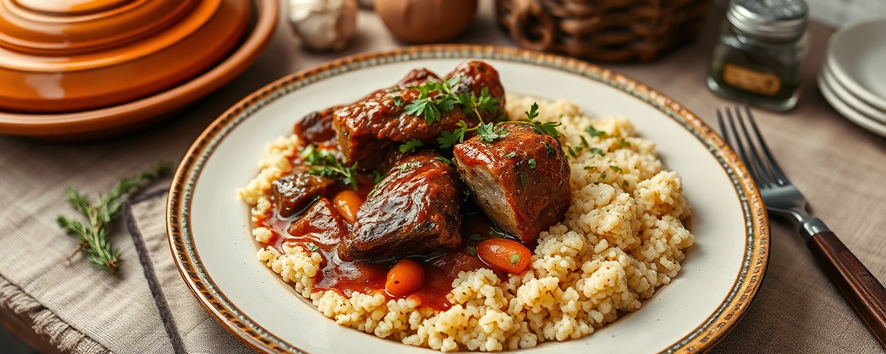 Spiced Lamb and Apricot Tagine with Herb Couscous