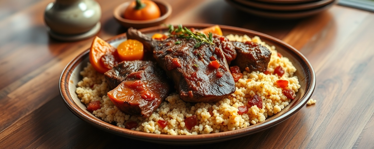 Spiced Lamb and Apricot Tagine with Herb Couscous