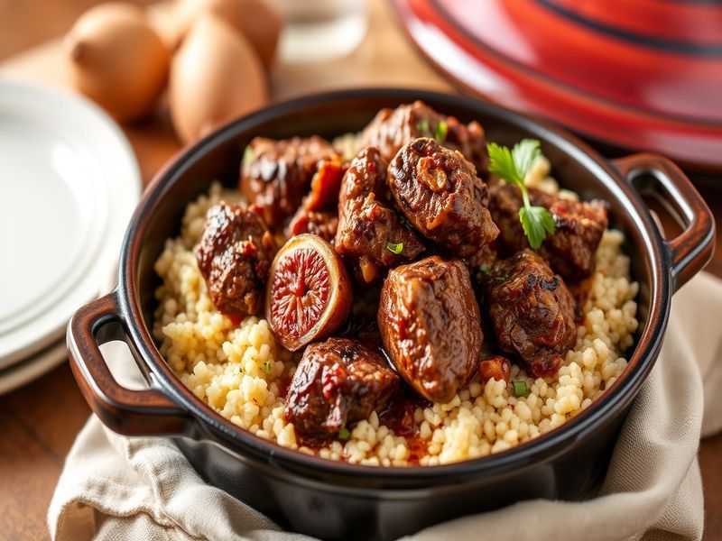Spiced Lamb and Fig Tagine with Almond Couscous