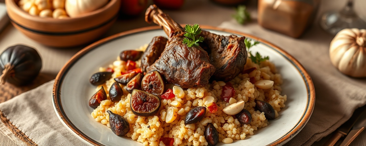 Spiced Lamb and Fig Tagine with Almond Couscous