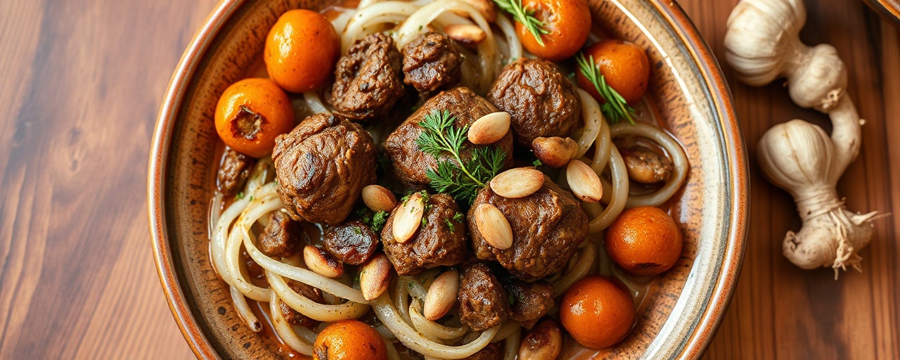 Spiced Lamb Tagine with Apricots and Almonds