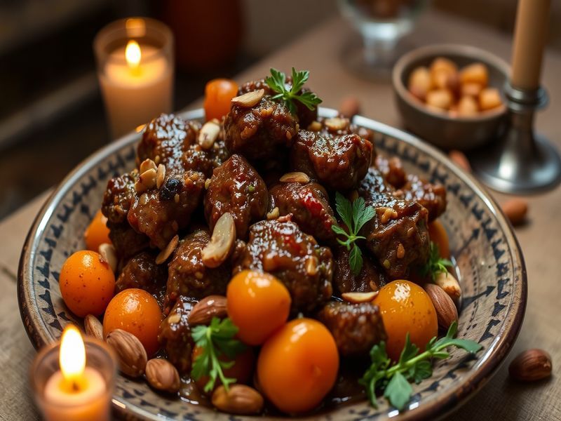Spiced Lamb Tagine with Apricots and Toasted Almonds