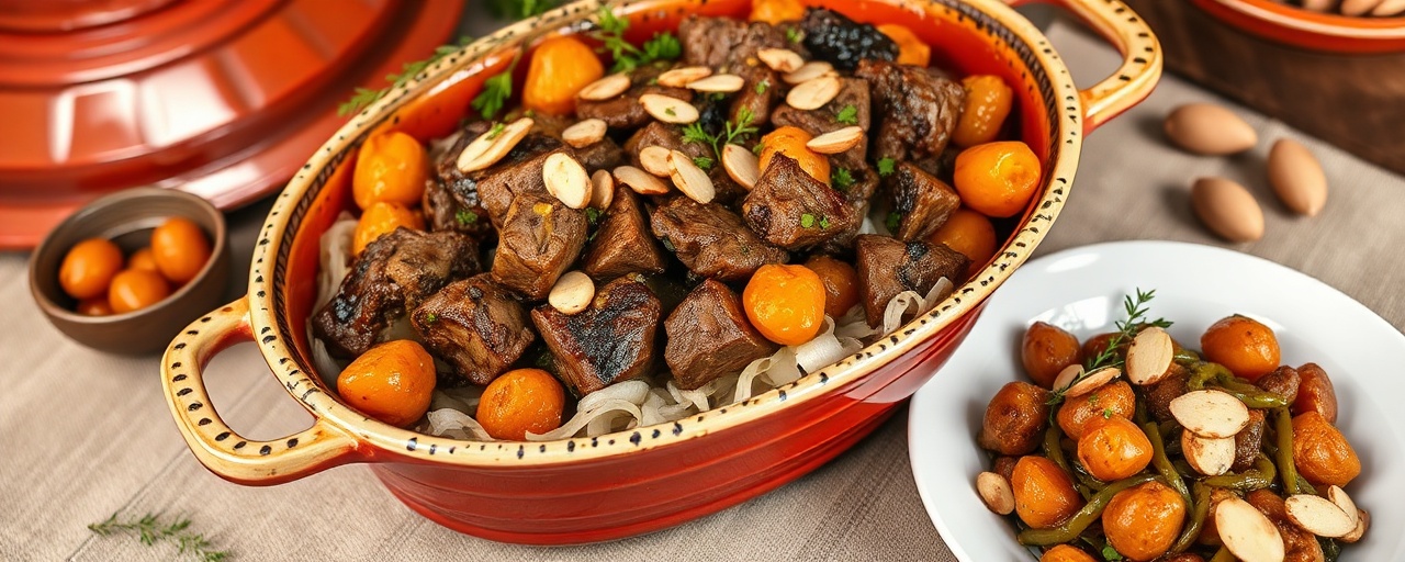 Spiced Lamb Tagine with Apricots and Toasted Almonds
