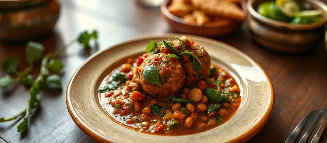 Spiced Lentil and Spinach Kofta Curry
