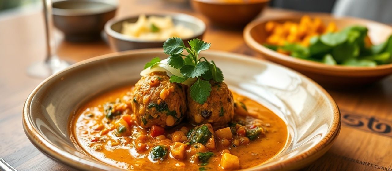 Spiced Lentil and Spinach Kofta Curry