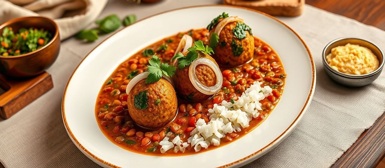 Spiced Lentil and Spinach Kofta Curry