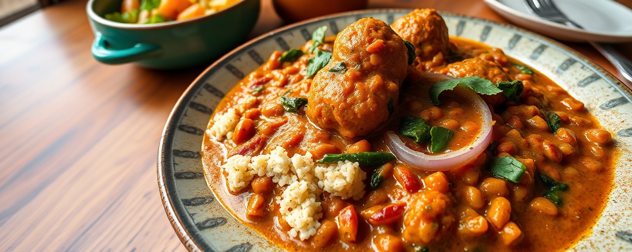 Spiced Lentil and Spinach Kofta Curry
